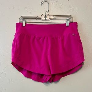 JoyLab Mid-Rise Woven Run Shorts. Pink. Size L.